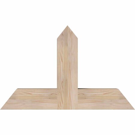 Ekena Millwork Portland Smooth Timber Gable Bracket, Douglas Fir, 36"W x 23"H x 5 1/2"D x 5 1/2"F, 15/12 Pitch GBW036X23X0606POR00SDF